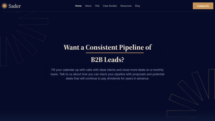 Sader Agency's Website